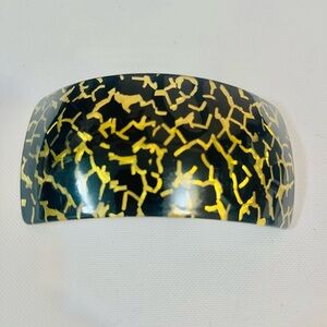 France Luxe Classic Rectangle Barrette Gold Black Color